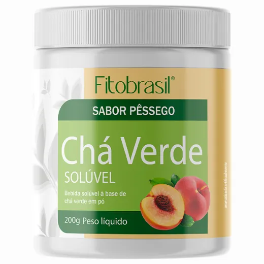 Embalagem do produto Chá Verde Soluvel sabor Pessego