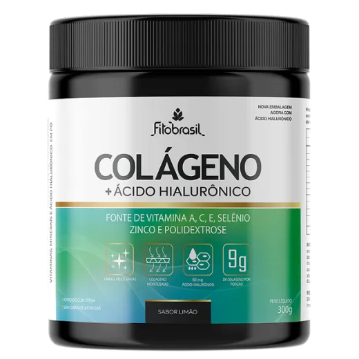 Embalagem do produto Colágeno 9g — Sabor Limão com Clorofila