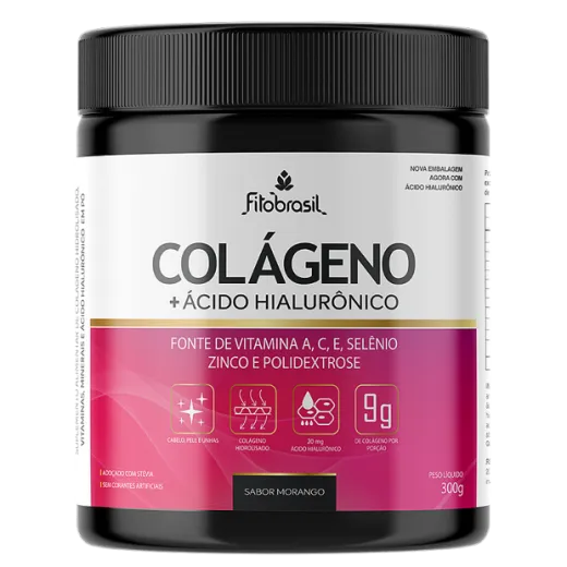 Embalagem do produto Colágeno 9g — Sabor Morango