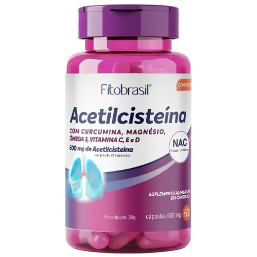 Embalagem do produto Acetilcisteína + Curcumina