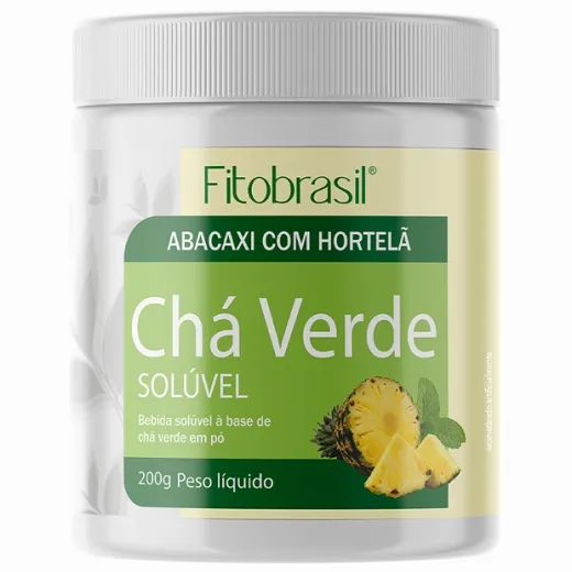 Embalagem do produto Chá Verde Soluvel sabor Abacaxi com Hortelã
